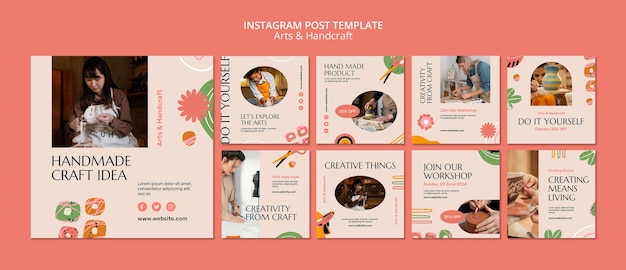 Free PSD arts and handcraft template design