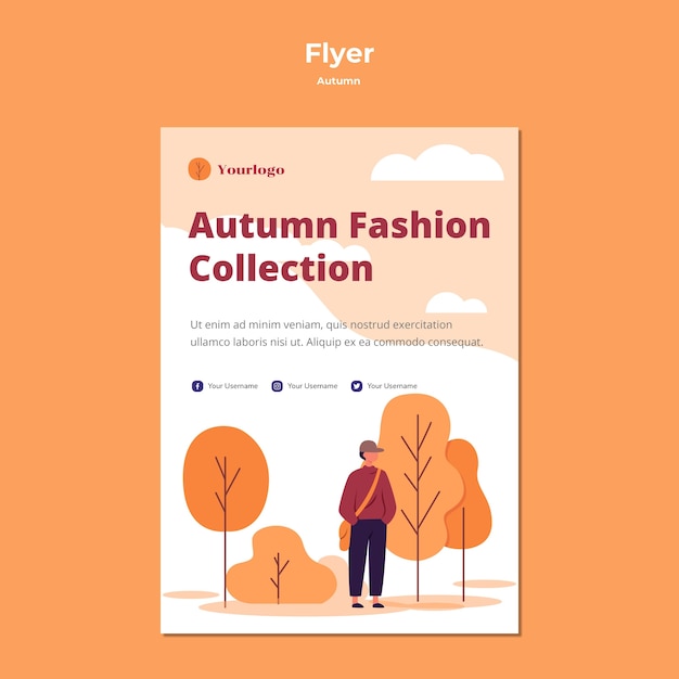 Autumn flyer template design