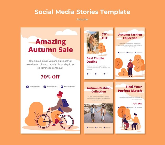 Autumn social media stories