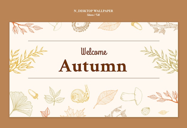 Free PSD autumn template design