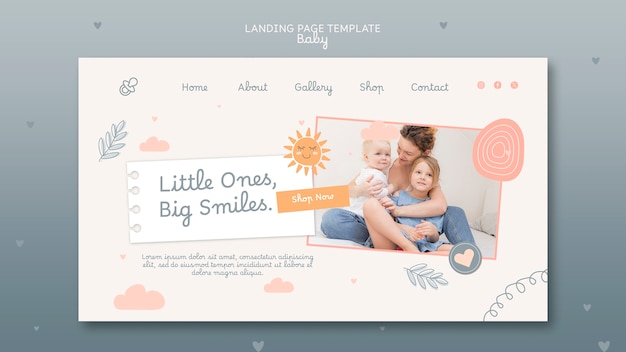 Free PSD baby template design