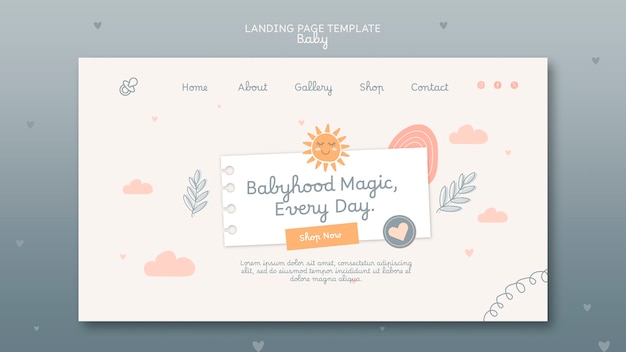 Free PSD baby template design