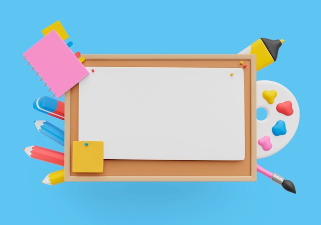 Free PSD back to school blank banner background