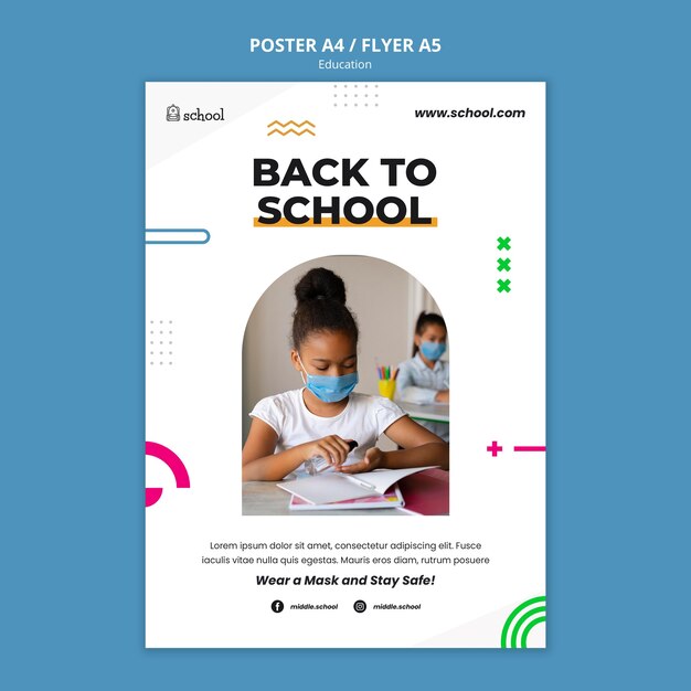 Back to school poster template