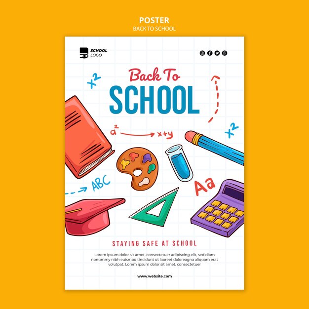 Back to school print template