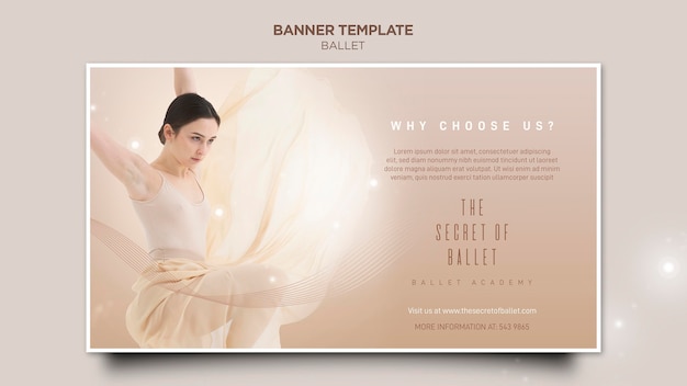 Free PSD ballerina concept banner template