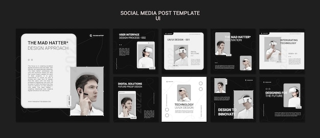 Bank design template of instagram post