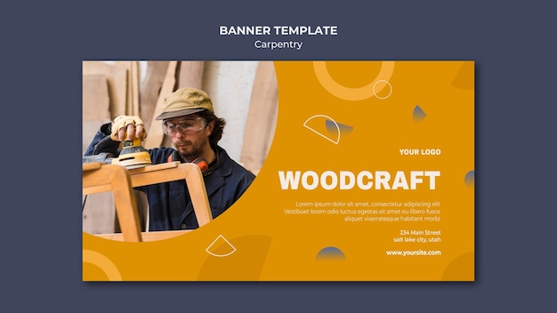 Free PSD banner carpenter ad template