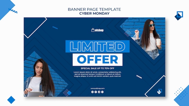 Free PSD banner cyber monday template