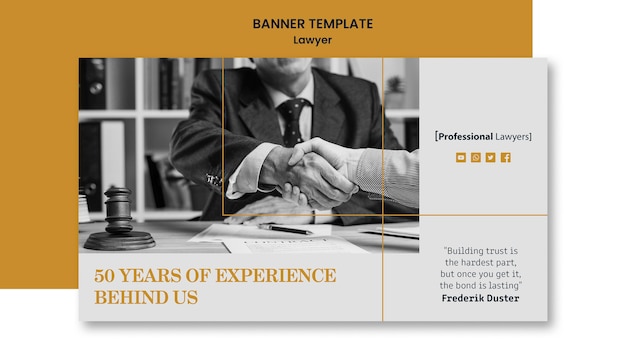 Free PSD banner law firm template