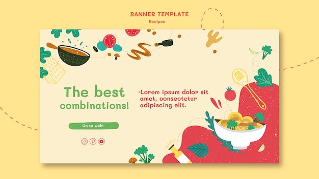 Free PSD banner recipes website template