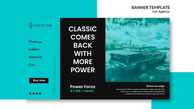 Banner template car agency