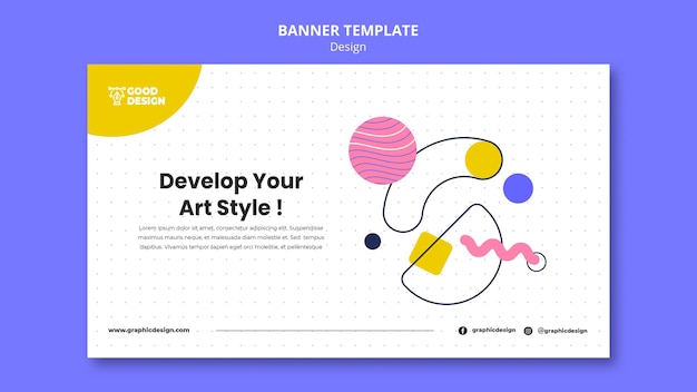 Free PSD banner template for graphic design