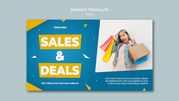 Free PSD banner template for retail sale