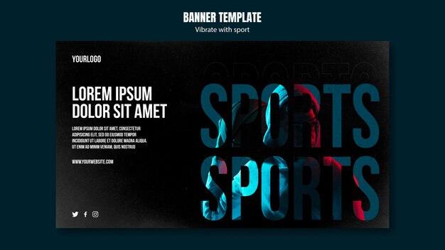 Banner template sport ad