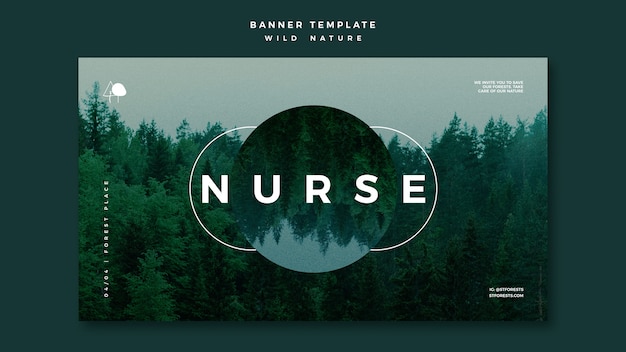 Free PSD banner template for wild nature