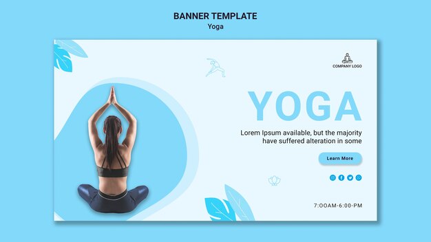 Banner template for yoga exercise