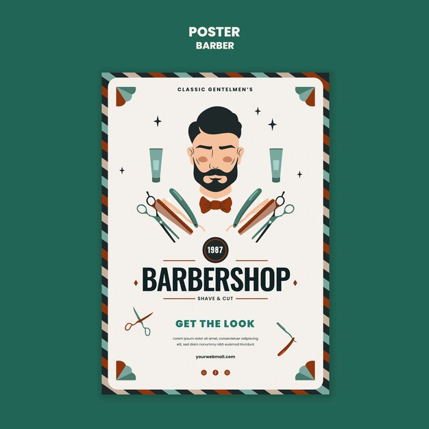 Barber template design