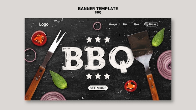 Free PSD bbq template design