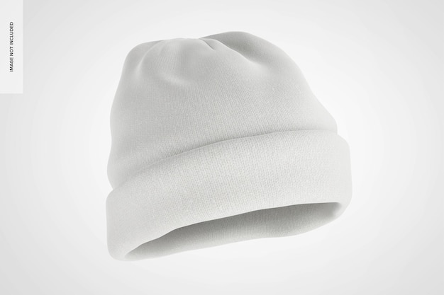 Free PSD beanie mockup floating