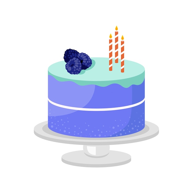 Free PSD beautiful blue cake isolated