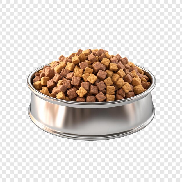 Beautiful dog food bowl isolated on transparent background