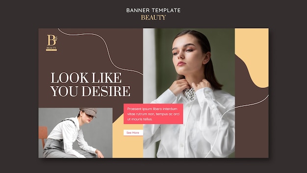 Free PSD beautiful model banner template