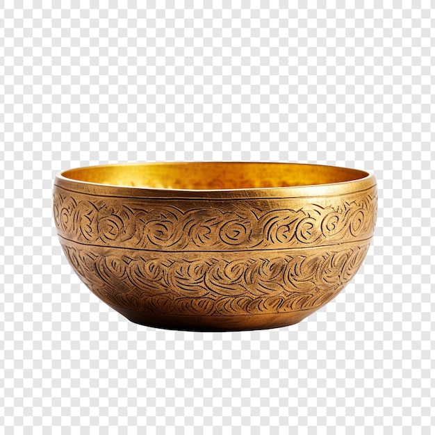 Free PSD beautiful thai handicraft bowl isolated on transparent background