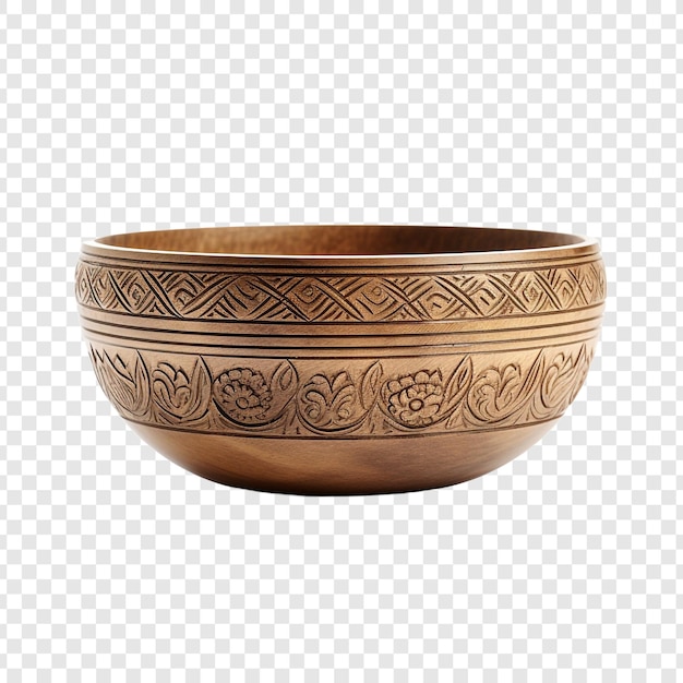 Free PSD beautiful thai handicraft bowl isolated on transparent background