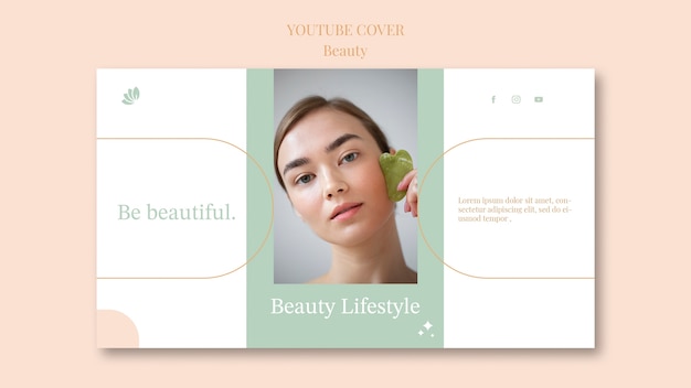 Free PSD beauty youtube cover template