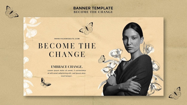 Become the change banner template