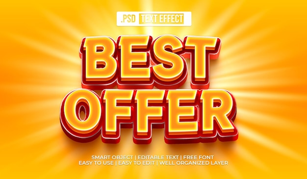 Free PSD best offer text style effect