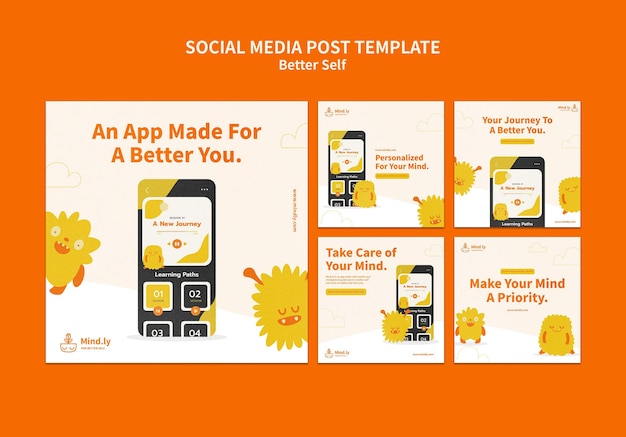 Free PSD better self social media posts