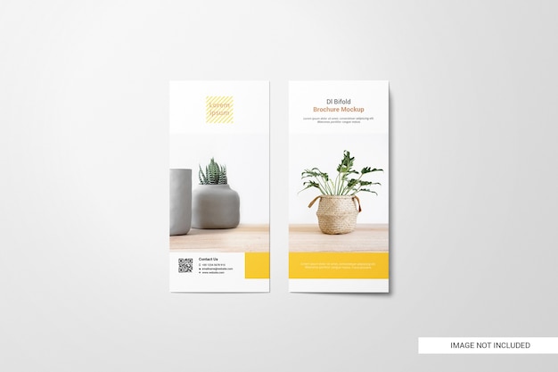 Free PSD bifold flyer brochure mockup