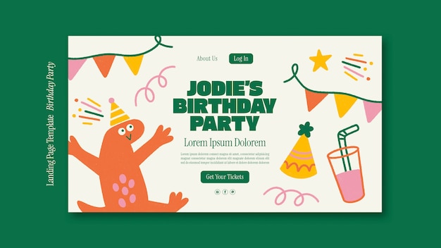 Free PSD birthday template design