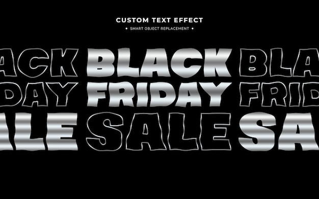 Free PSD black friday 3d text style effect