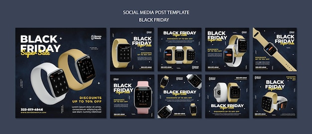 Free PSD black friday instagram posts