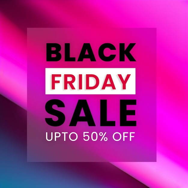 Free PSD black friday sale banner in pink amp black for social media and business purpose