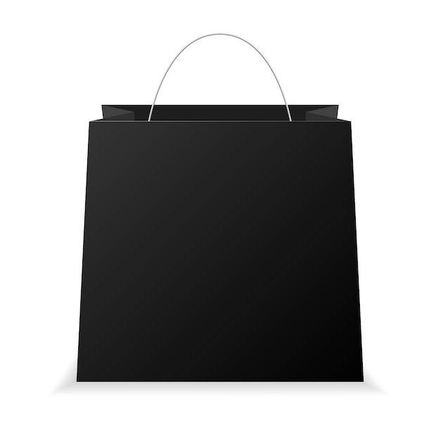 Black friday shopping bag isolated