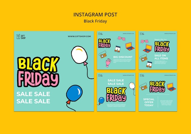 Free PSD black friday template design