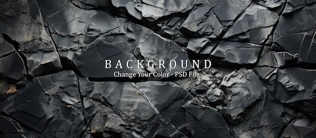 Free PSD black stone texture abstract background and texture for design with copy space