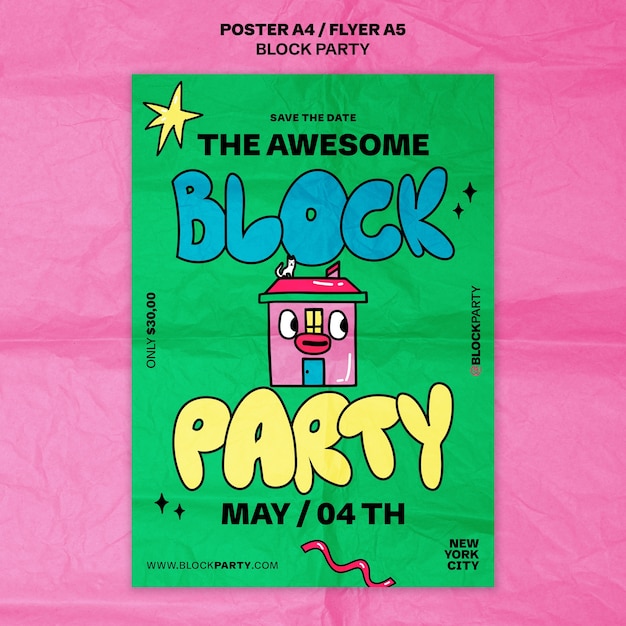 Block party template design