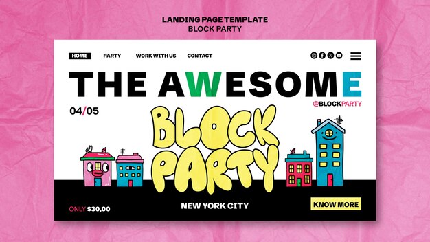 Block party template design