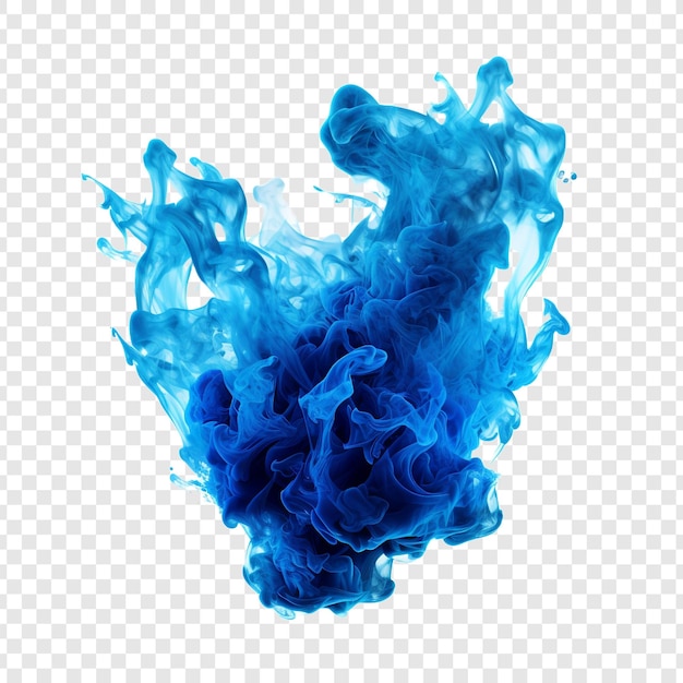 Free PSD blue fire isolated on transparent background