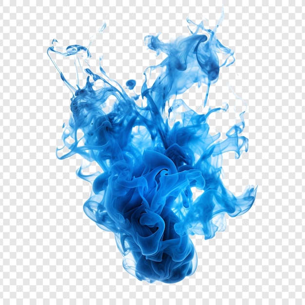 Free PSD blue fire isolated on transparent background