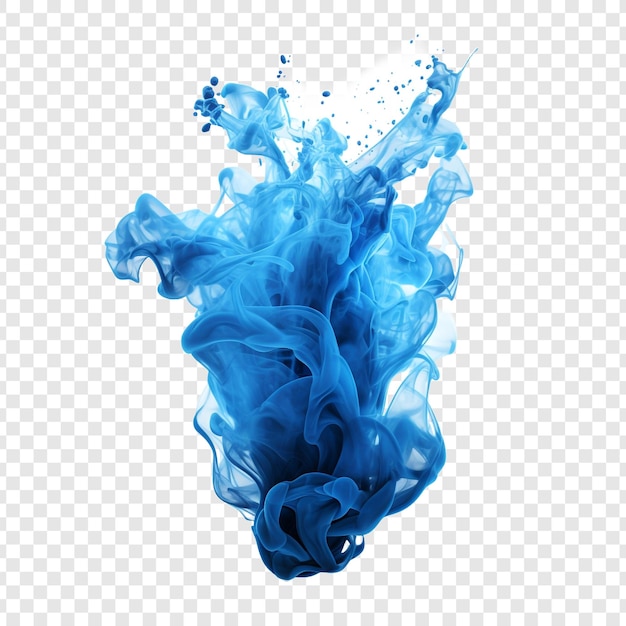 Free PSD blue fire isolated on transparent background