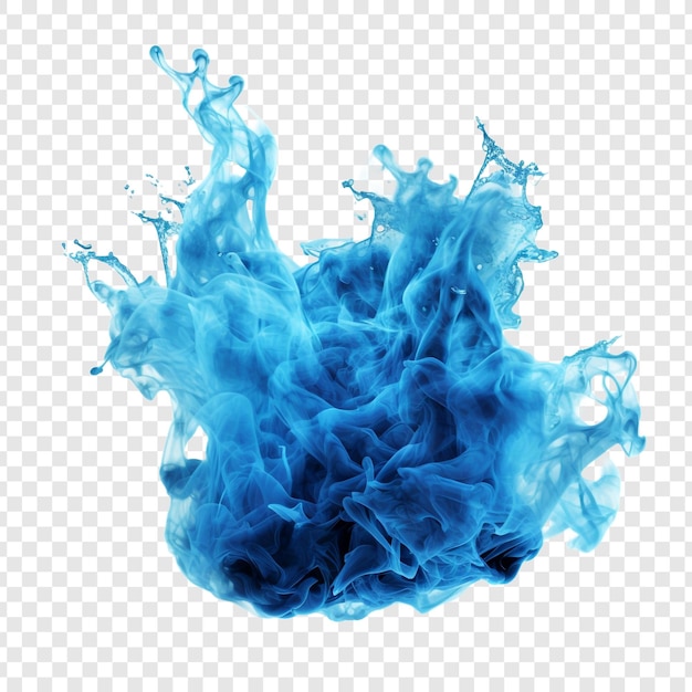 Free PSD blue fire isolated on transparent background