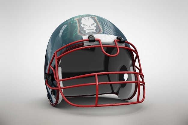 Free PSD blue helmet mock up