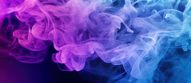 Free PSD blue and purple smoke background generative ai