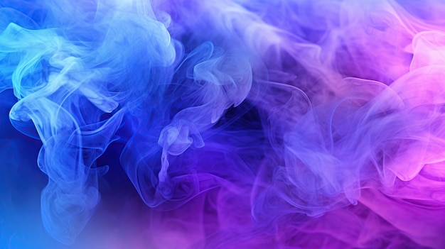 Free PSD blue and purple smoke background generative ai